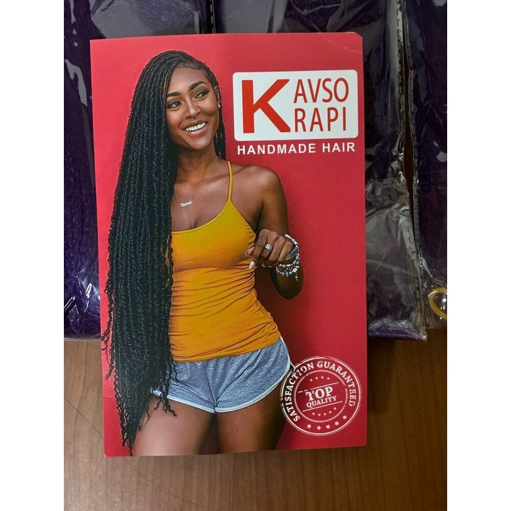 Pre Stretched Braiding Hair Dark Purple 20" 4 Pack Rumi Kpop Demon Hunter DIY